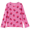 Meisjesshirt met lange mouwen roze