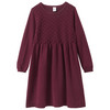 Mädchen Strickkleid mit Wabenstruktur