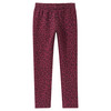 Thermische leggings voor meisjes donkerrood