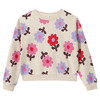 Mädchen Sweatshirt mit Allover-Print creme