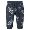 Joggingbroek voor baby's met all-overprint donkerblauw