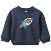 Baby-sweatshirt met opdruk donkerblauw