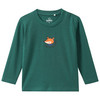 Baby-shirt met lange mouwen en print donkergroen