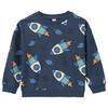 Jungen Sweatshirt mit Allover-Print dunkelblau