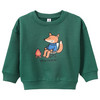 Jungen Sweatshirt mit Print dunkelgrün