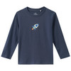 Jungen Langarmshirt mit  Print dunkelblau