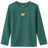 Jungen Langarmshirt mit  Print dunkelgrün