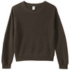 Jungen Strickpullover unifarben dunkelbraun