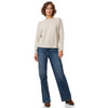 Damen Sweatshirt mit Rippstruktur