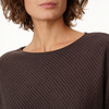 Damen Sweatshirt mit Rippstruktur