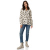 Damesblouse met all-overprint van teckels