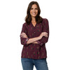 Damesblouse met all-overprint van teckels