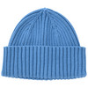 Kinder Strickmütze mit Rippstruktur hellblau