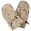 Babywanten met bloemetjesprint beige