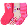 3 paar baby antislipsokjes rood / crème / roze