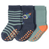 3 paar baby antislipsokjes groen / donkerblauw