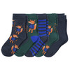 5 Paar Jungen Socken mit Baumwolle dunkelgrün / dunkelblau