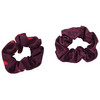 2 Scrunchies mit Muster dunkellila