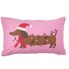 Kissenhülle im weihnachtlichen Design pink