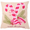 Kissenhülle im weihnachtlichen Design beige