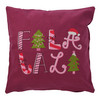 Kissenhülle im weihnachtlichen Design dunkelrot