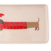 Teller Dackel im weihnachtlichen Design
