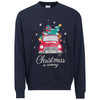 Herren Weihnachtssweatshirt mit Print dunkelblau