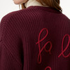 Damen Weihnachtsstrickjacke mit Stickerei