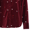 Damen Weihnachtsbluse mit Allover-Stickerei
