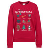Damen Weihnachtssweatshirt mit Print rot