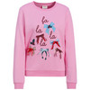 Damen Weihnachtssweatshirt mit Print rosa