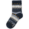1 Paar Jungen Socken mit Norwegermuster dunkelblau