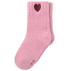 1 Paar Mädchen Thermo-Socken mit Stickerei rosa