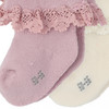 2 Paar Newborn Socken mit Rüschen