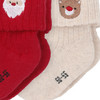 2 Paar Newborn Socken mit Weihnachts-Motiven