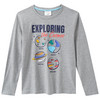 Jungen Langarmshirt mit  Print hellgrau