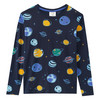 Jungen Langarmshirt mit  Print dunkelblau