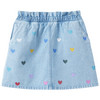 Mädchen Jeansrock mit bunten Herzen