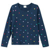 Mädchen Langarmshirt mit Herz-Prints dunkelblau