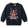 Baby Weihnachtssweatshirt mit Print dunkelblau
