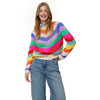 Damen Strickpullover mit Streifen