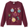 Mädchen Weihnachtssweatshirt mit Print