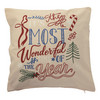 Kissenhülle im weihnachtlichen Design beige
