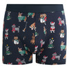 Herren Retroshorts mit Weihnachts-Motiven dunkelblau