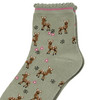 1 Paar Damen Socken mit Reh-Motiven
