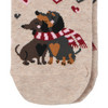 1 Paar Damen Socken mit Dackel-Motiv