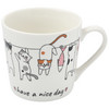 Tasse mit Katzen-Motiv weiss