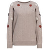 Damen Strickpullover mit Applikationen