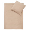 Musselin-Bettwäsche 135 x 200 cm unifarben beige