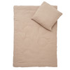 Musselin-Bettwäsche 155 x 220 cm unifarben beige